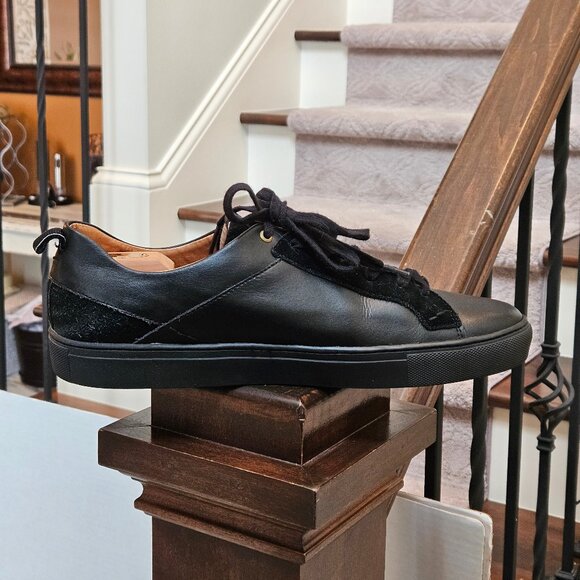 Shoe The Bear Men's Leather/Suede Sneakers, Black, Sz 12 - Picture 8 of 16